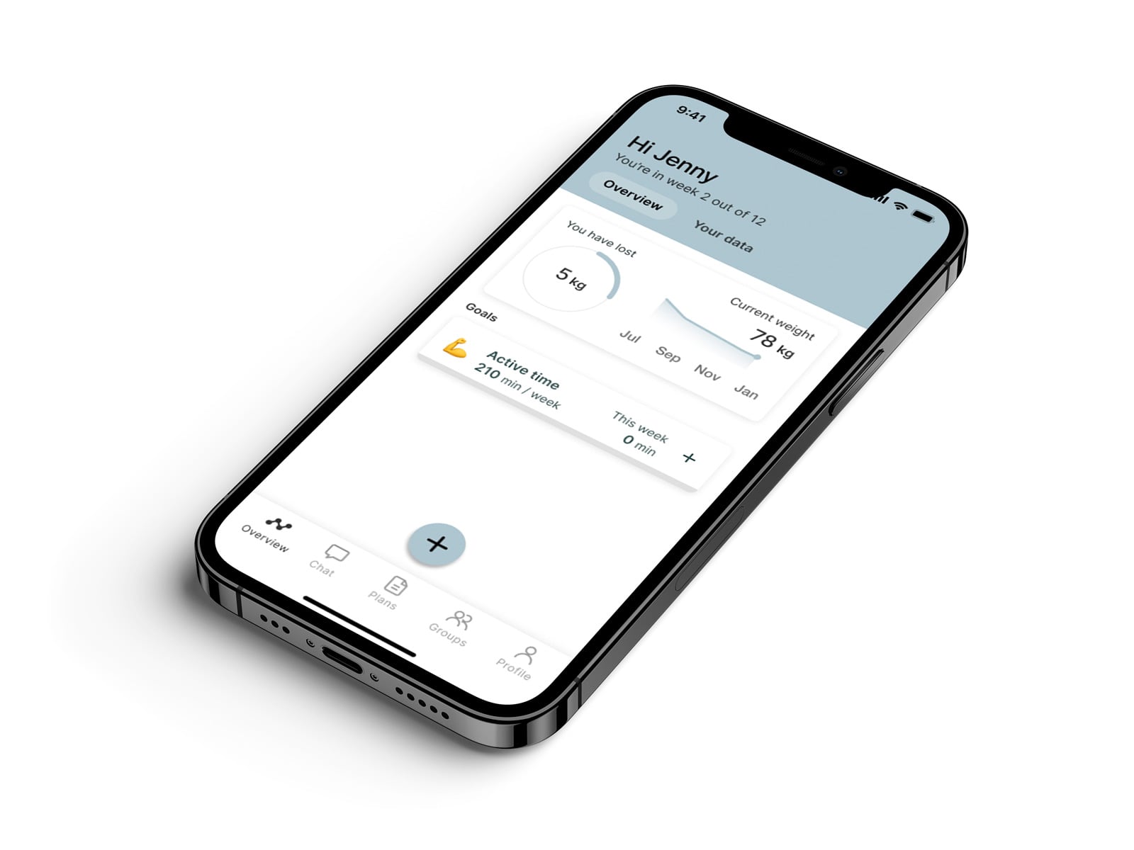 Another mockup of the coaching app showcasing more features.